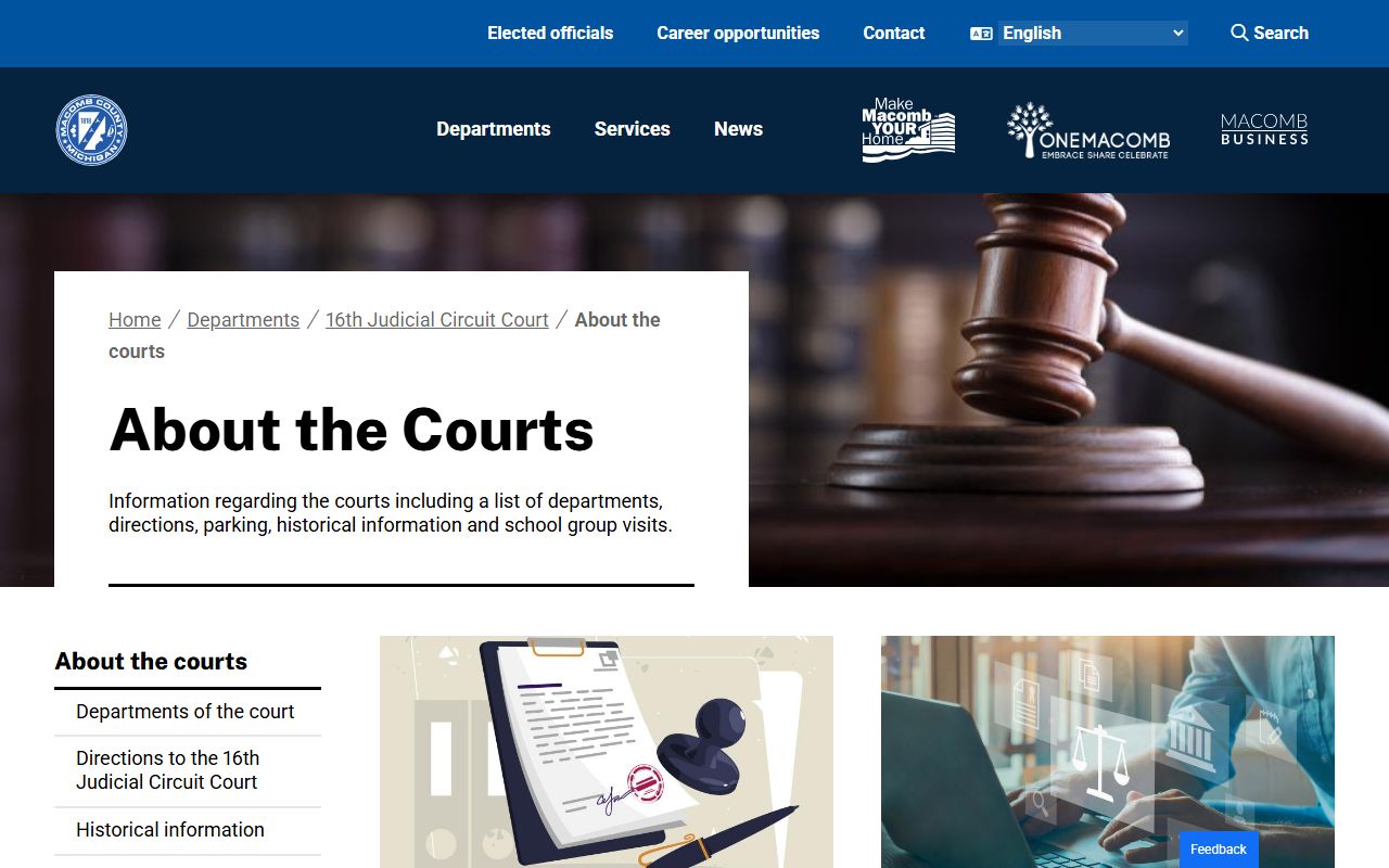 Macomb County Clerk of Court and Circuit Court records information