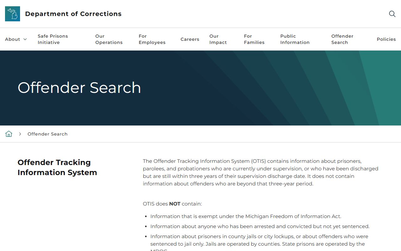 Macomb County court dockets and MDOC OTIS supervision records