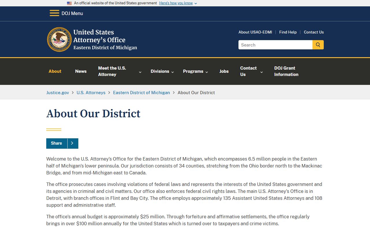 Macomb County federal court dockets and Eastern District of Michigan records