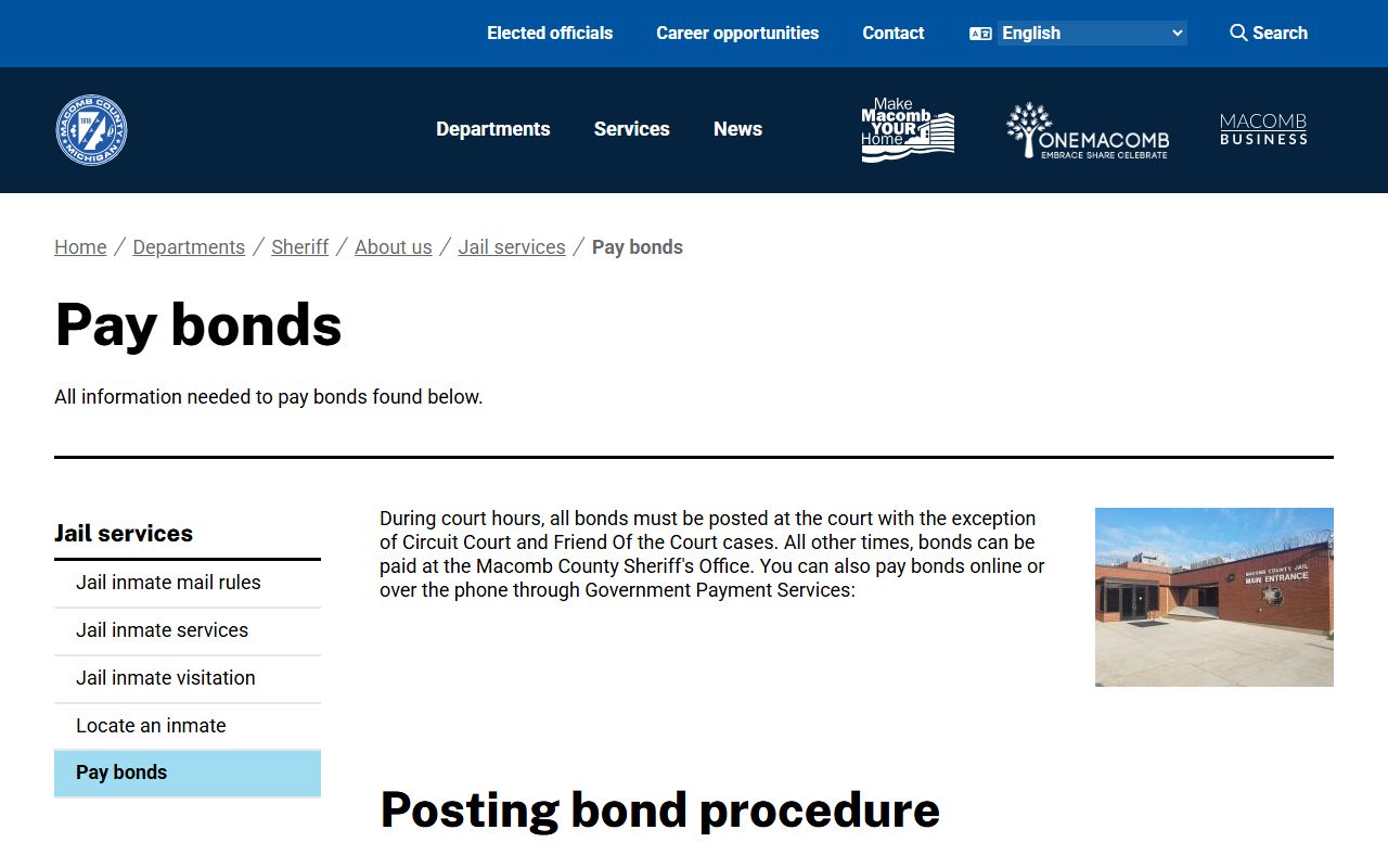 Macomb County online payment portal for county records and services